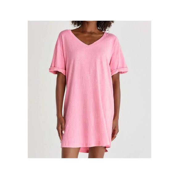 Z Supply Dresses New Z Supply Tshirt Mini Dress In Flamingo Poshmark
